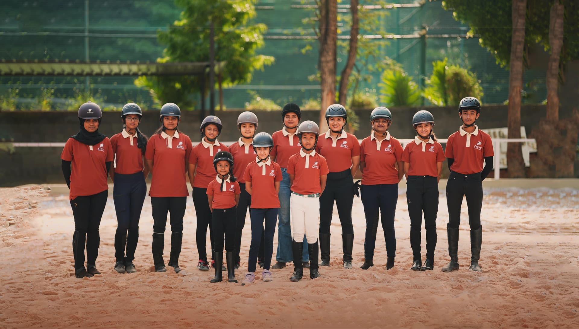 Stables and horses at Zippy Equestrian Center Bangalore