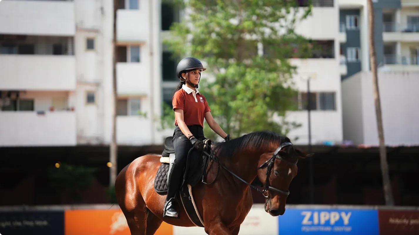 Children horse riding summer camp at Zippy Equestrian Center Bangalore